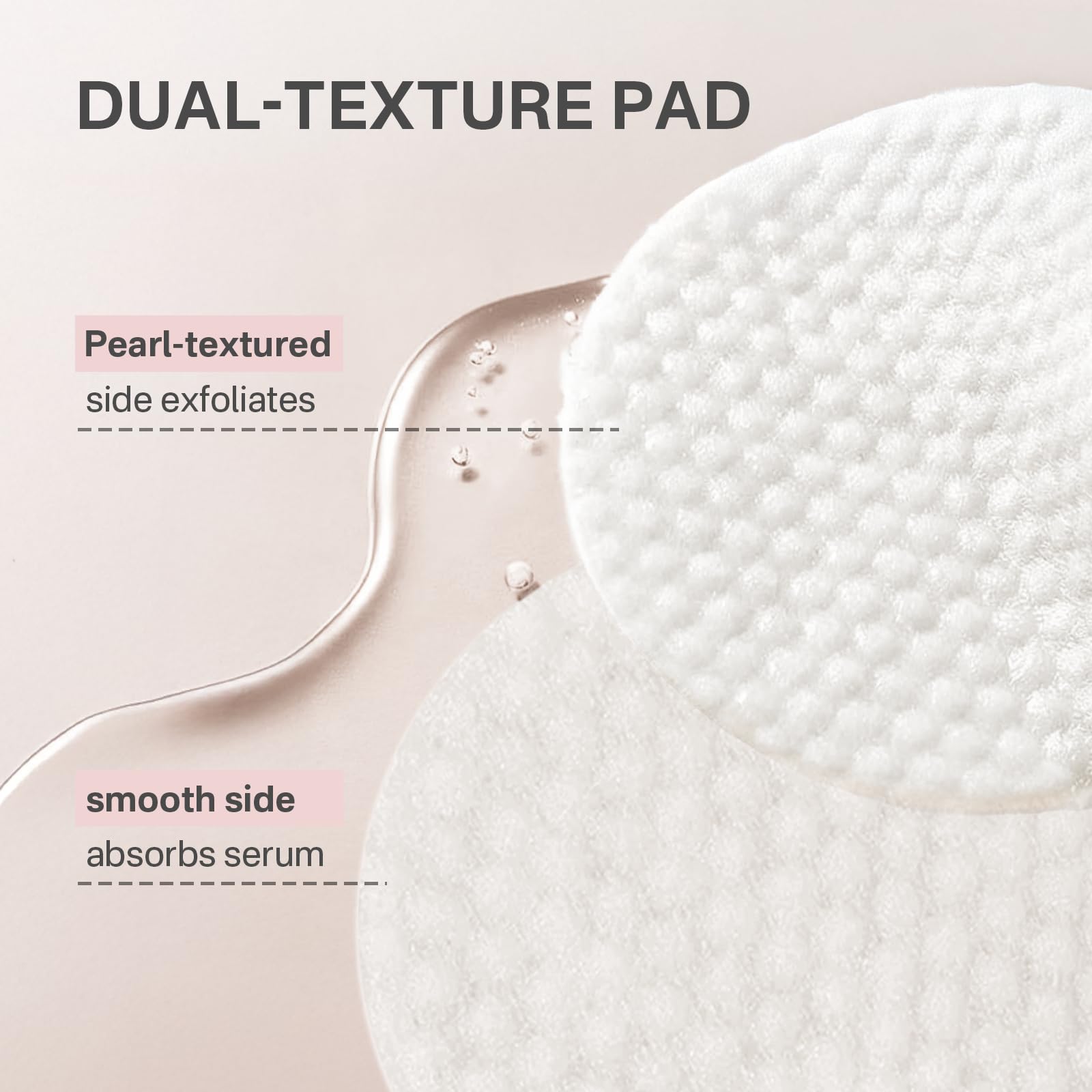 Originbuty dermatologist-tested badge on pad indicating safe, gentle exfoliation