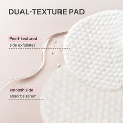Originbuty dermatologist-tested badge on pad indicating safe, gentle exfoliation