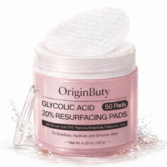 Originbuty Glycolic 20% Resurfacing Pads pack ready for a radiant skin routine