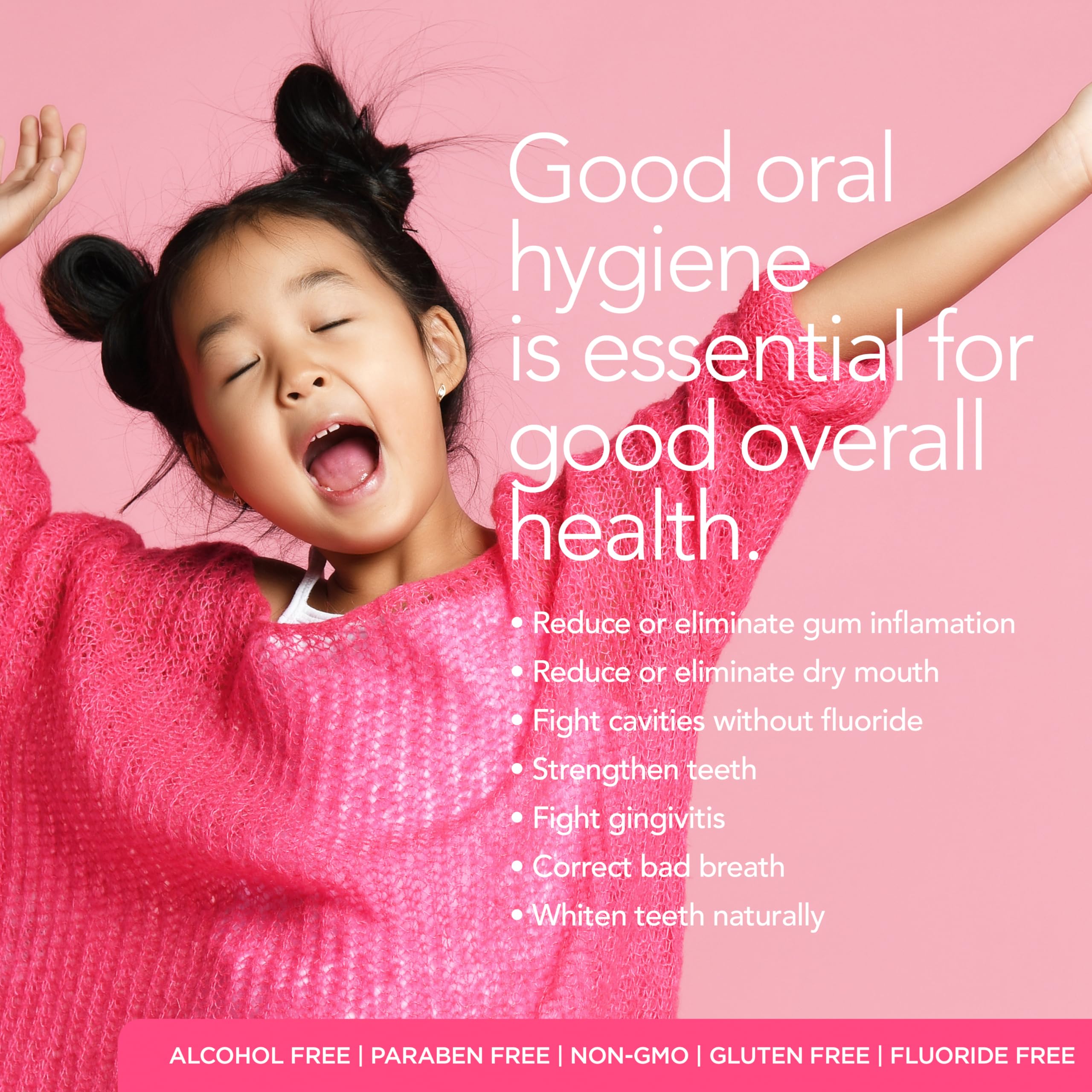 pH 7.0 balanced formula for ORL Kids mouthwash
