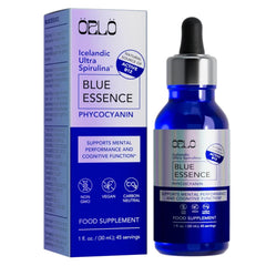 Orlo Blue Essence bottle and 50 ml packaging