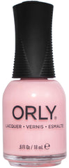 ORLY application shot emphasizes quick-dry, chip-resistant formula in bright pink tones.