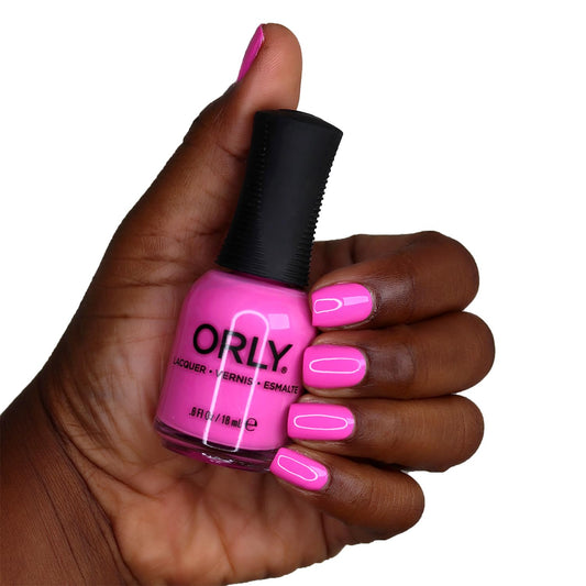 Orly Itll Always Be Pink bottle close-up shows bold pink shade.