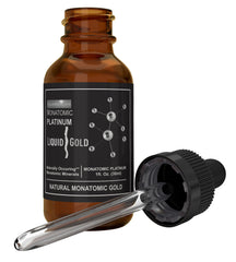 ORMUS monoatomic platinum elixir bottle close-up