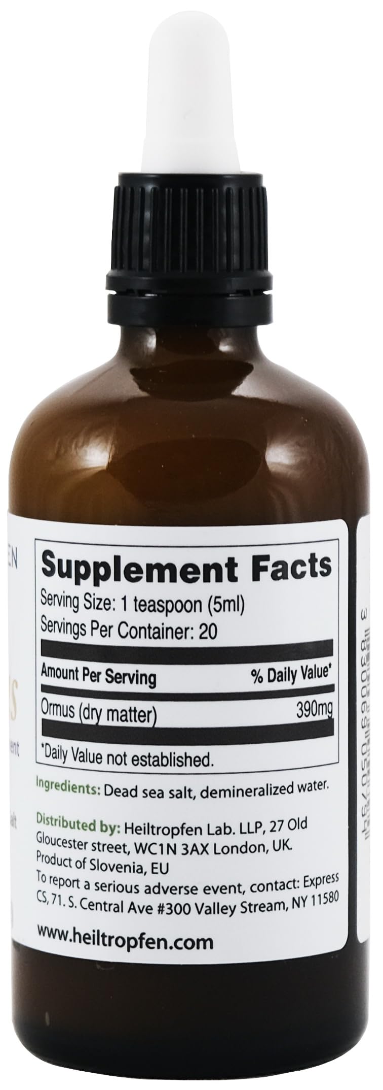Serving size teaspoon (5 ml) with Ormus