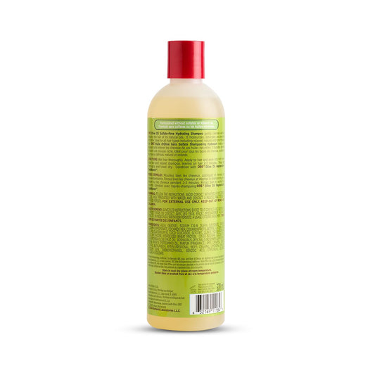 ORS Olive Oil Shampoo supports amino-acid/keratin-treated hair with gentle hydration.