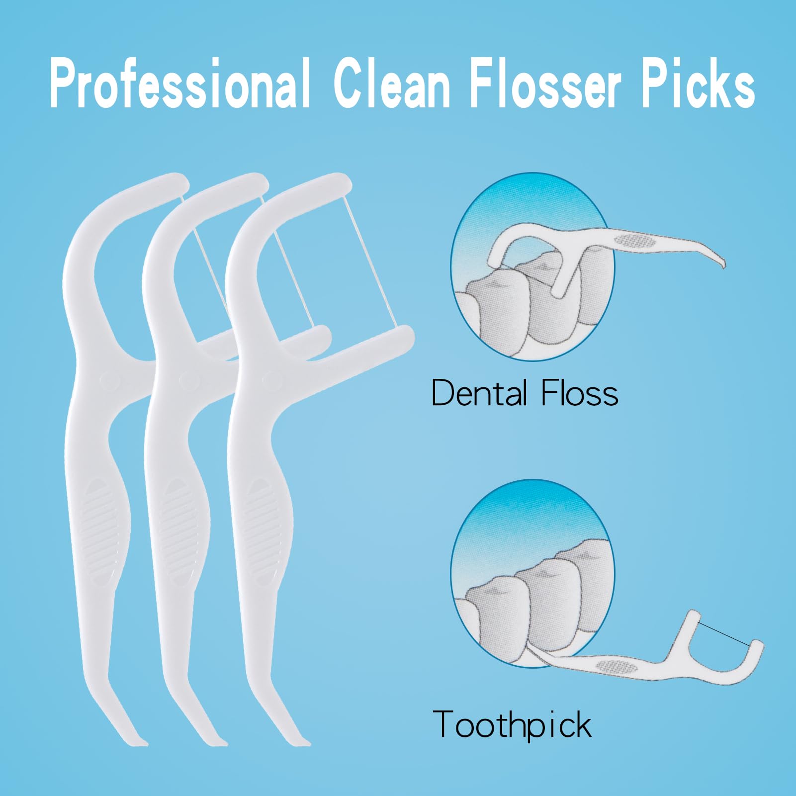 Orthodontic floss picks designed for braces cleaning