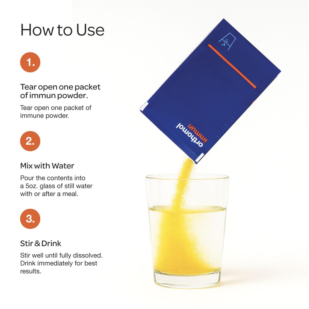 Orthomol Immun ingredients illustration highlighting zinc and selenium benefits.