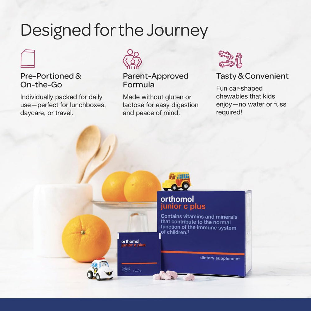 Orthomol Immun Junior C Plus box and bottle together
