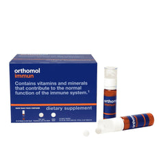 Orthomol Immun liquid vial for daily immune support and convenient use.