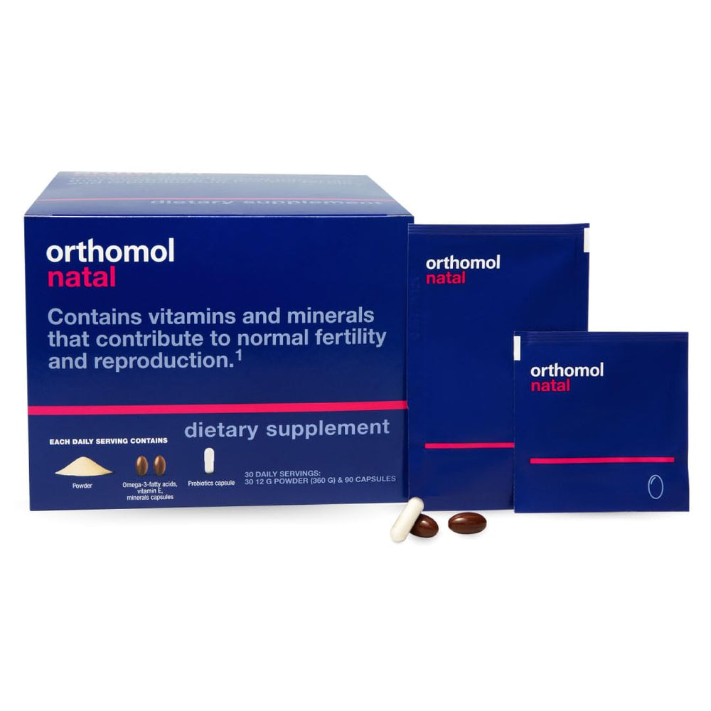 Orthomol Natal daily pack for a 30-day prenatal nutrition plan