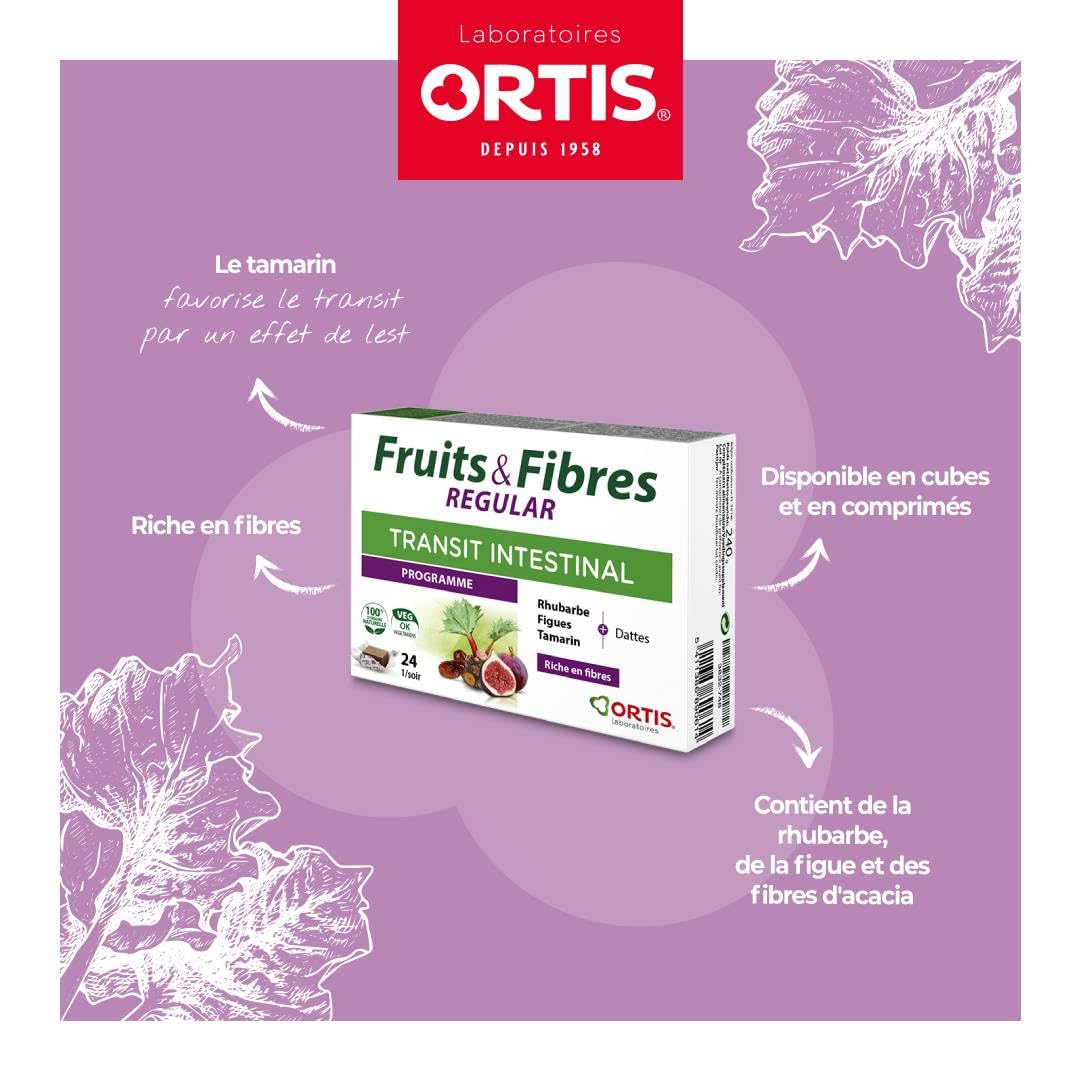 Nutritional information for Ortis Fruits & Fibres Regular 24 Cubes