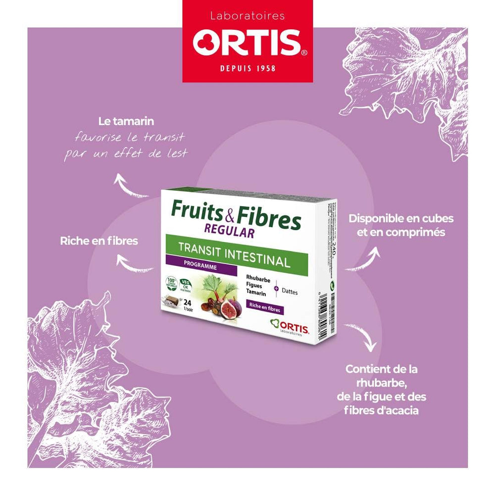 Nutritional information for Ortis Fruits & Fibres Regular 24 Cubes