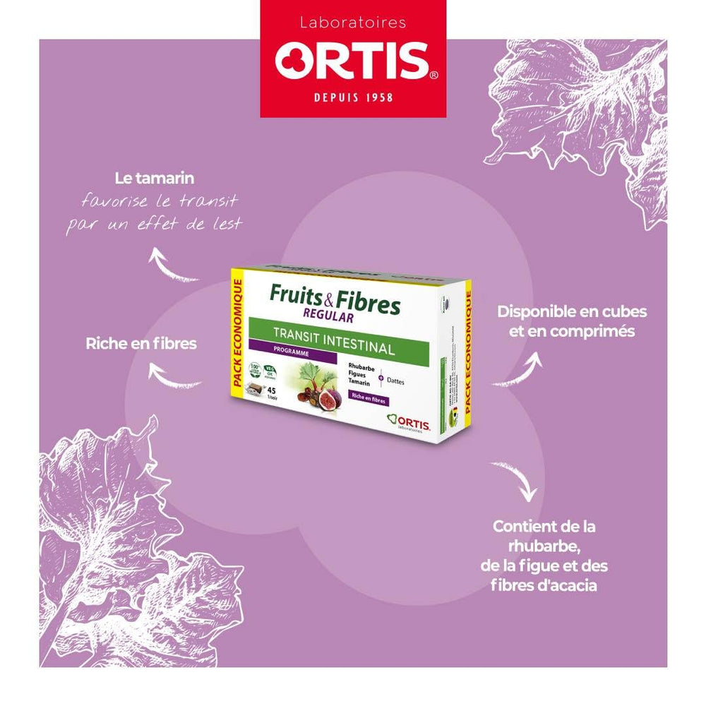 Close-up of chew cubes texture from Ortis Fruits & Fibres Regular