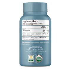 OS Organic Side Lions Mane Tablets – back label view