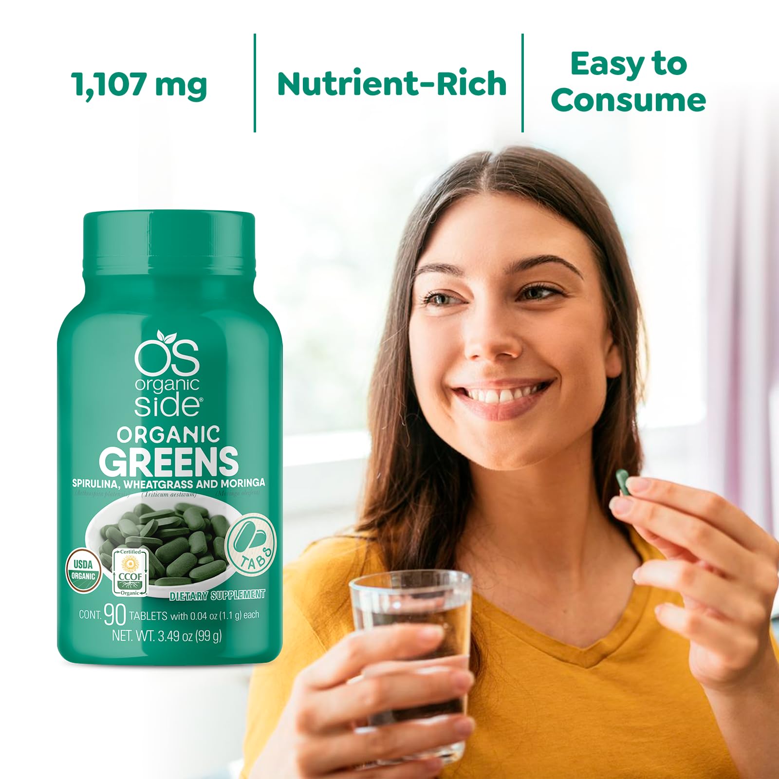 USDA Organic and Non-GMO badges on packaging