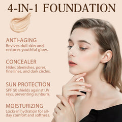 O.SECERT Color Changing Foundation texture close-up reveals lightweight, moisturising feel.