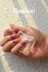 Osesshia Plum Paloma glossy gel finish after curing