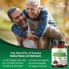 Close-up of 500 mg osha root extract capsule