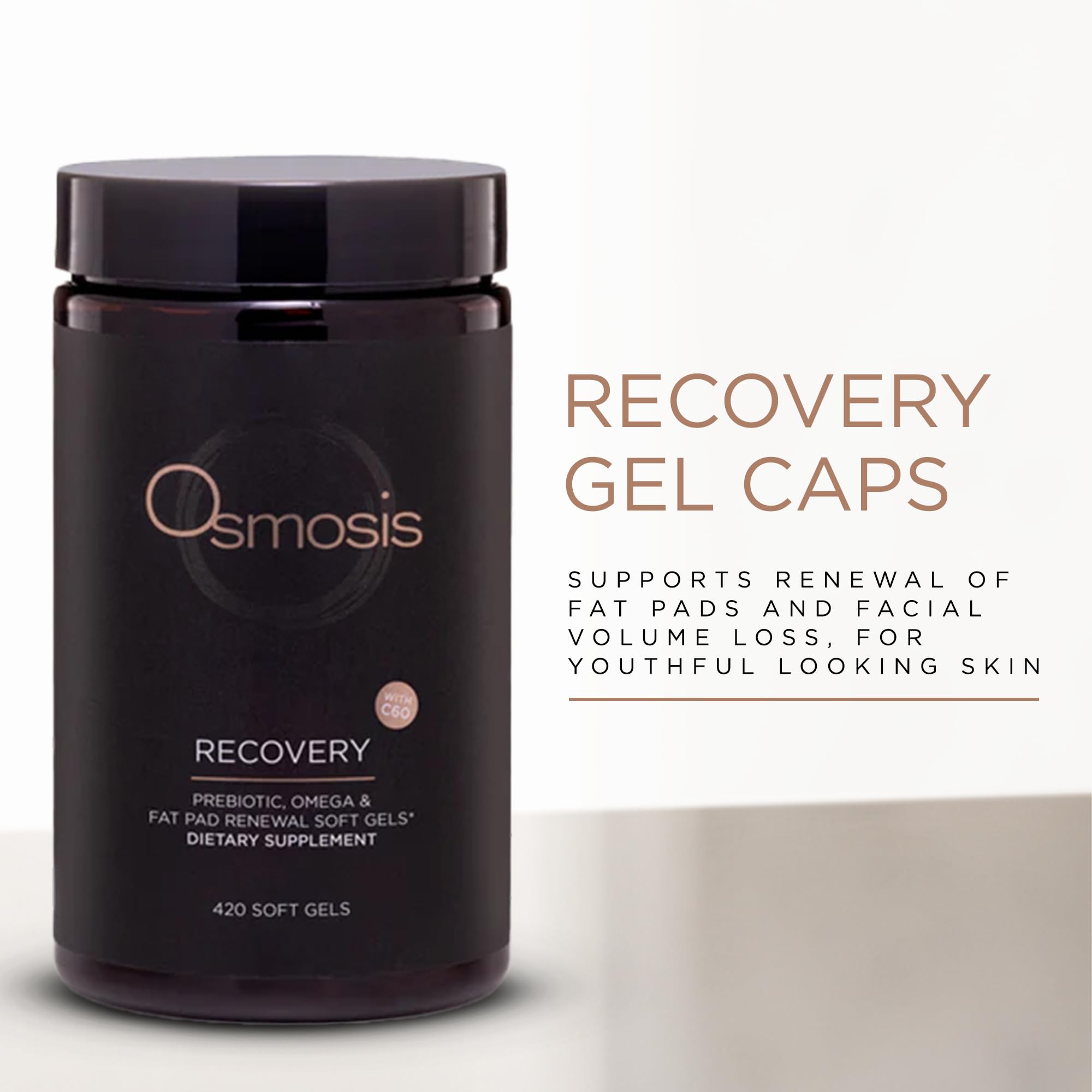Close-up of smooth, glossy soft gel capsules
