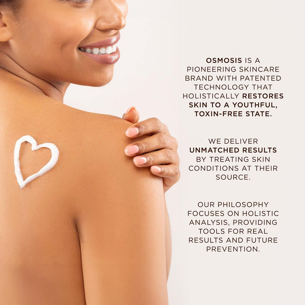 Lifestyle shot of OSMOSIS Recovery beside skincare items