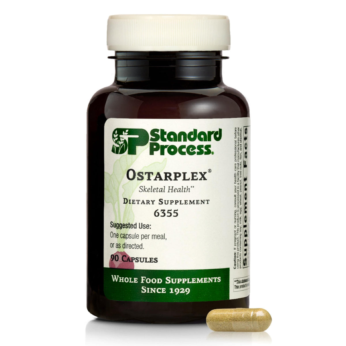 Standard Process Ostarplex bottle 90 capsules on white background