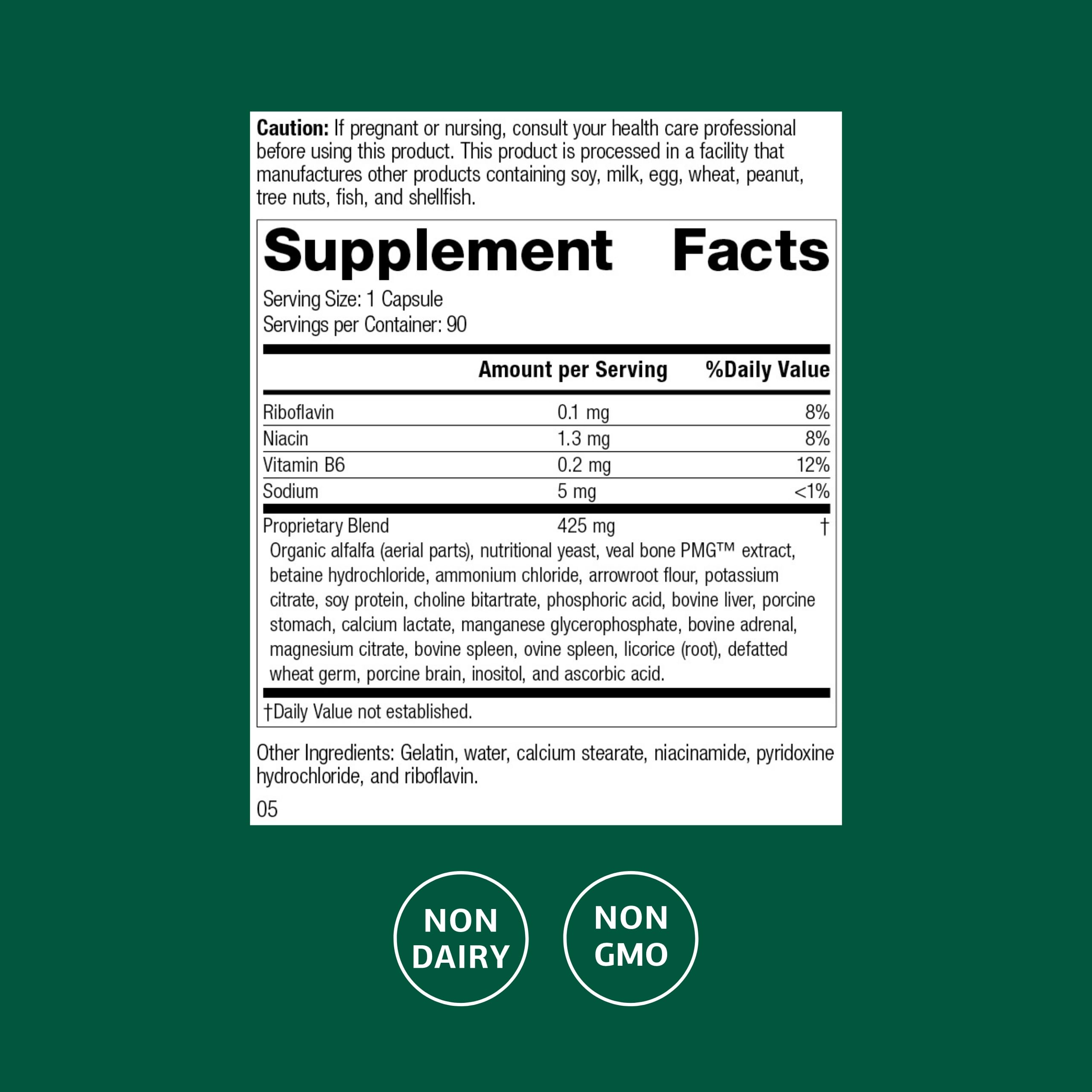 Ostarplex supplement facts panel