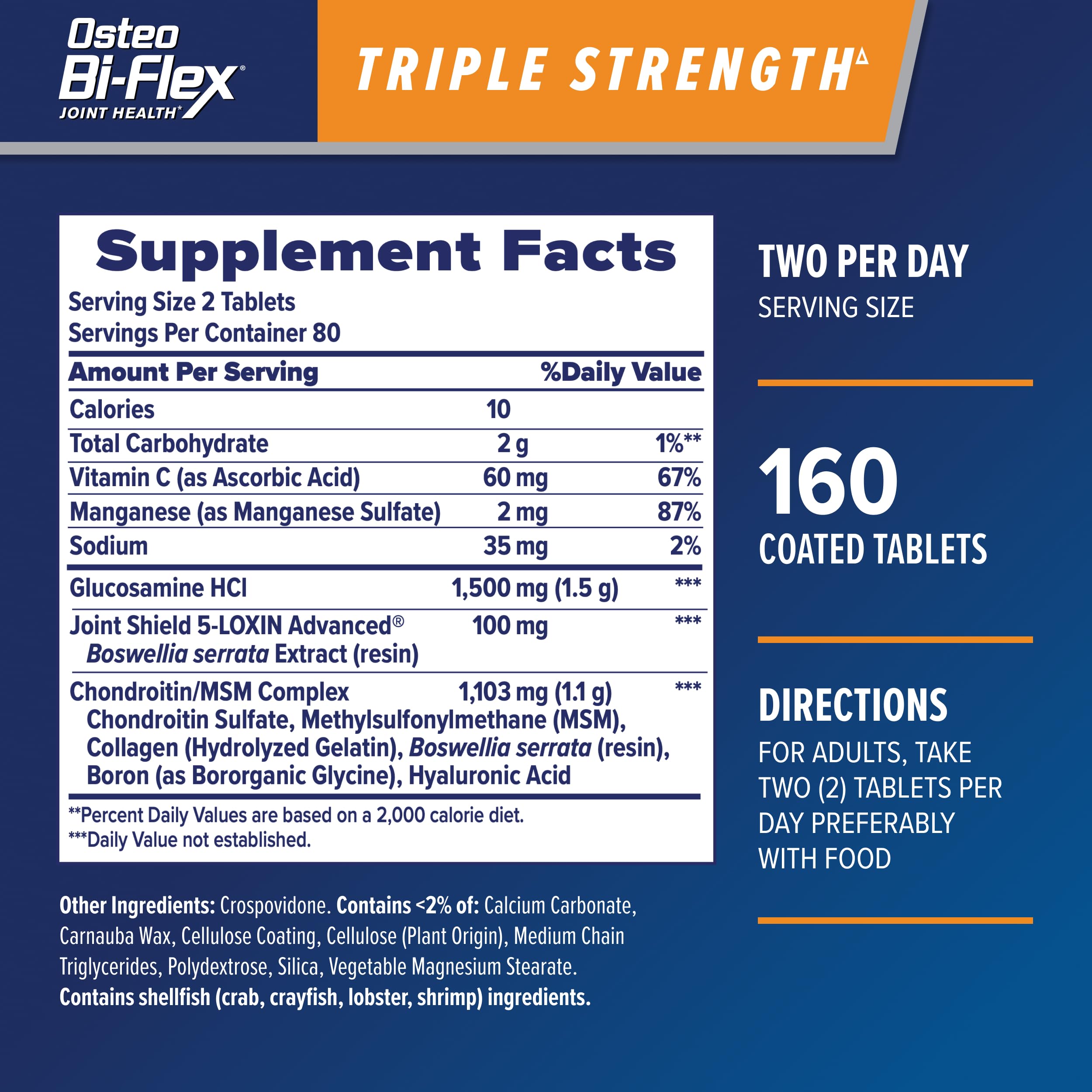 Osteo Bi-Flex Triple Strength packaging box and label