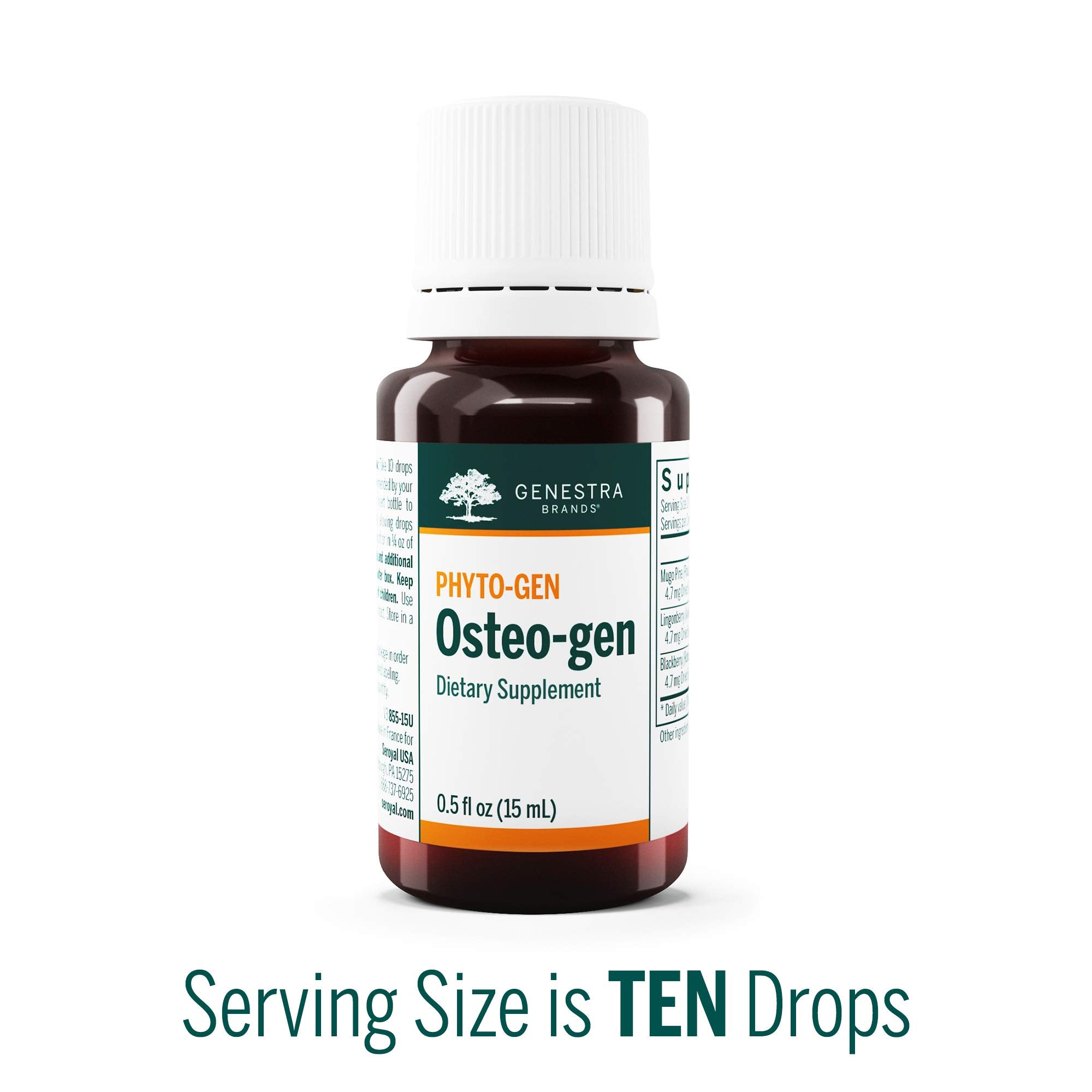 Osteo-gen ingredients panel 0.5 oz