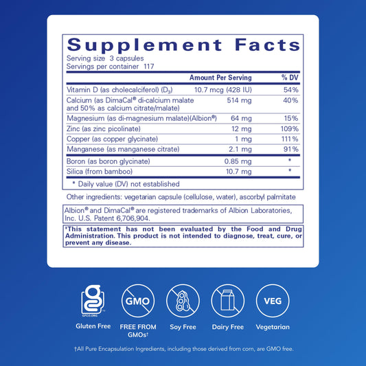 Close-up of OsteoBalance bottle packaging