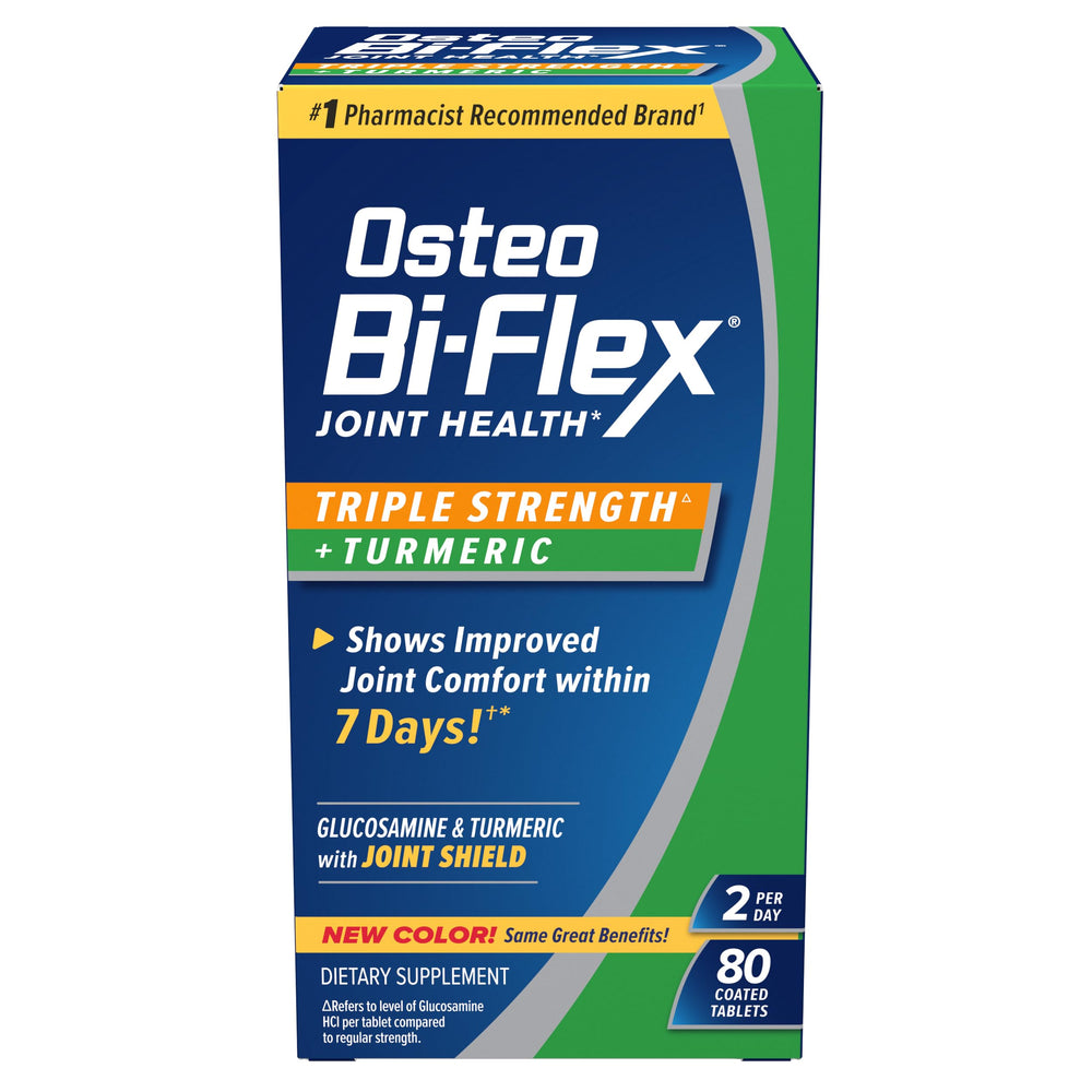 Osteo Bi-Flex Triple Strength Glucosamine with Turmeric bottle label