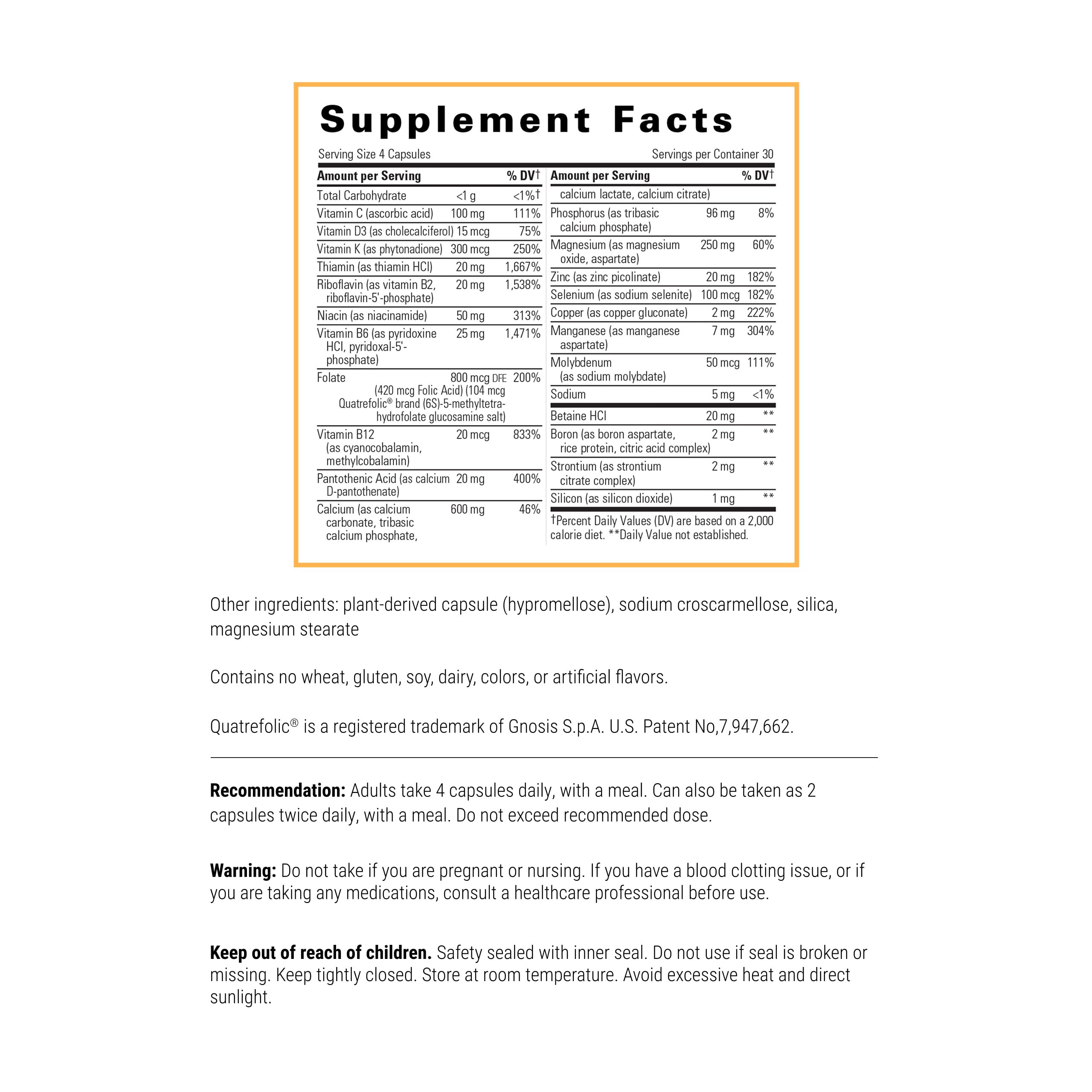 Front view of Integrative Therapeutics Osteoprime Forte bottle