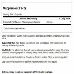 Back label view of Ostivone 500 mg bottle