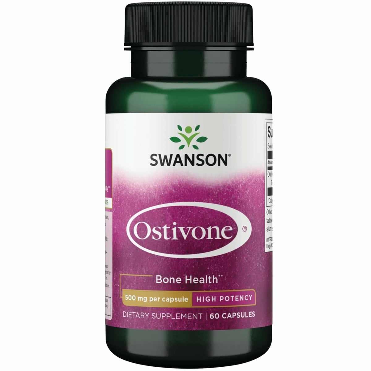 Front view of Swanson Ostivone 500 mg bottle