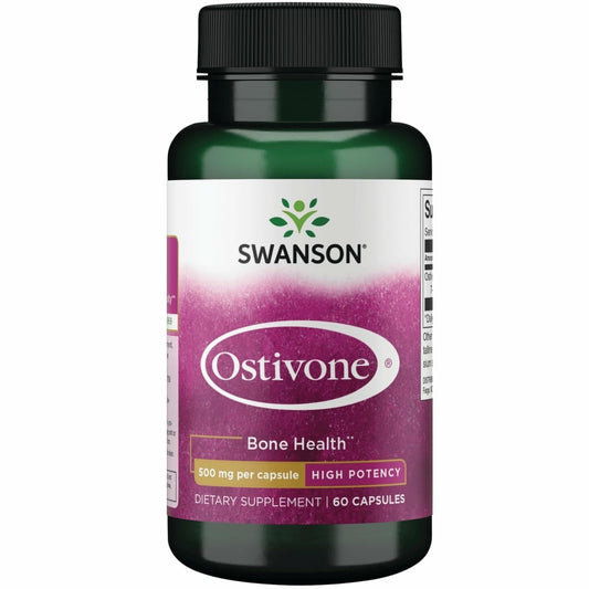 Front view of Swanson Ostivone 500 mg bottle