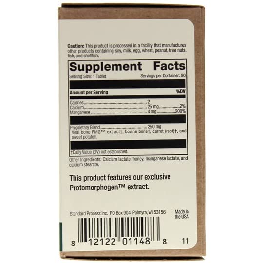 Close-up of Ostrophin PMG 90 tabs bottle on white background