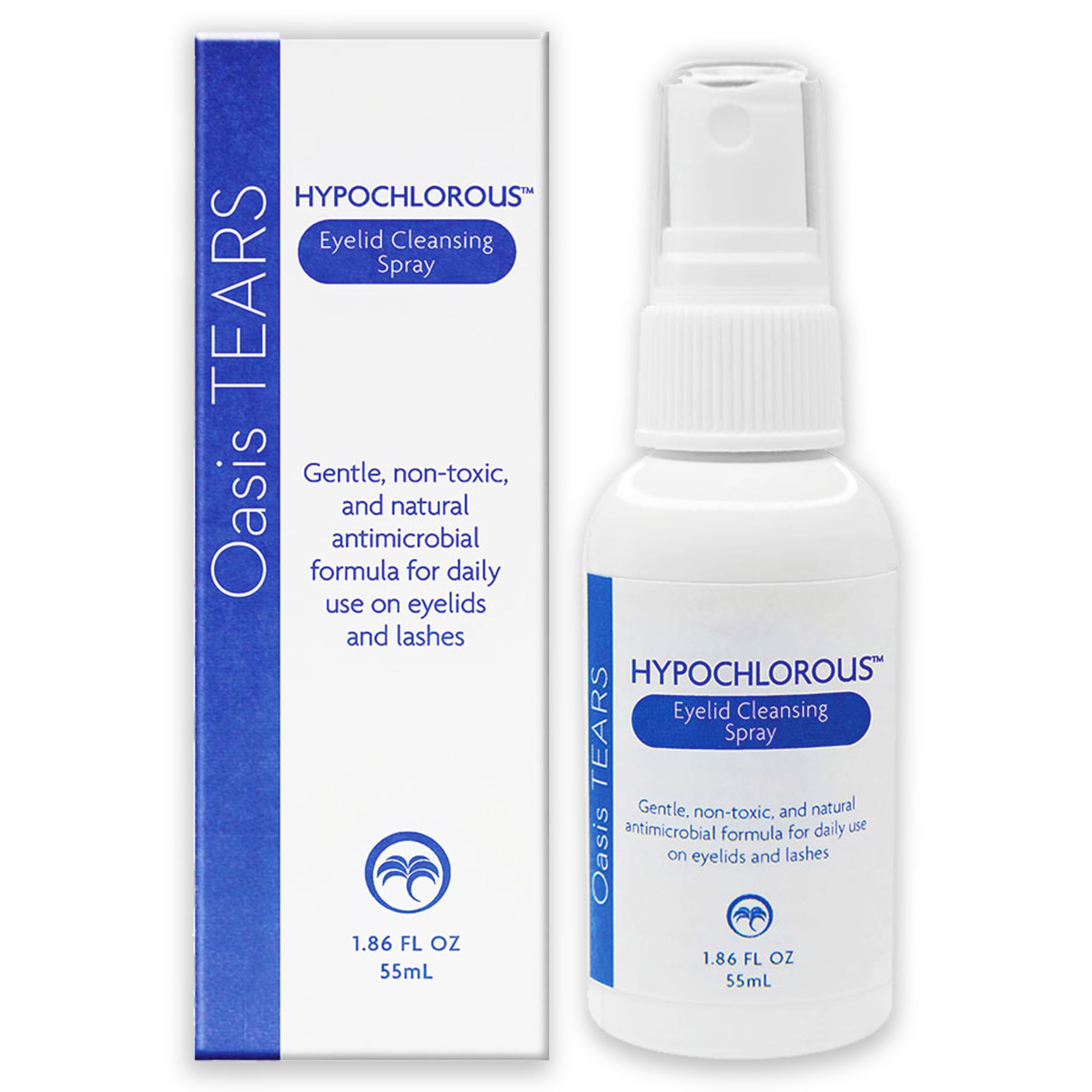 OT7400 Oasis TEARS Hypochlorous Eyelid & Lash Cleansing Spray bottle front view