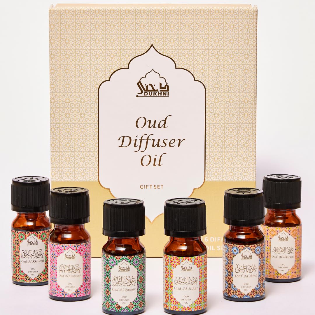 Oud diffuser oil bottle with 6 x 10ml display