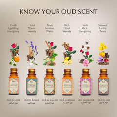 Close-up of oud diffuser oil bottle