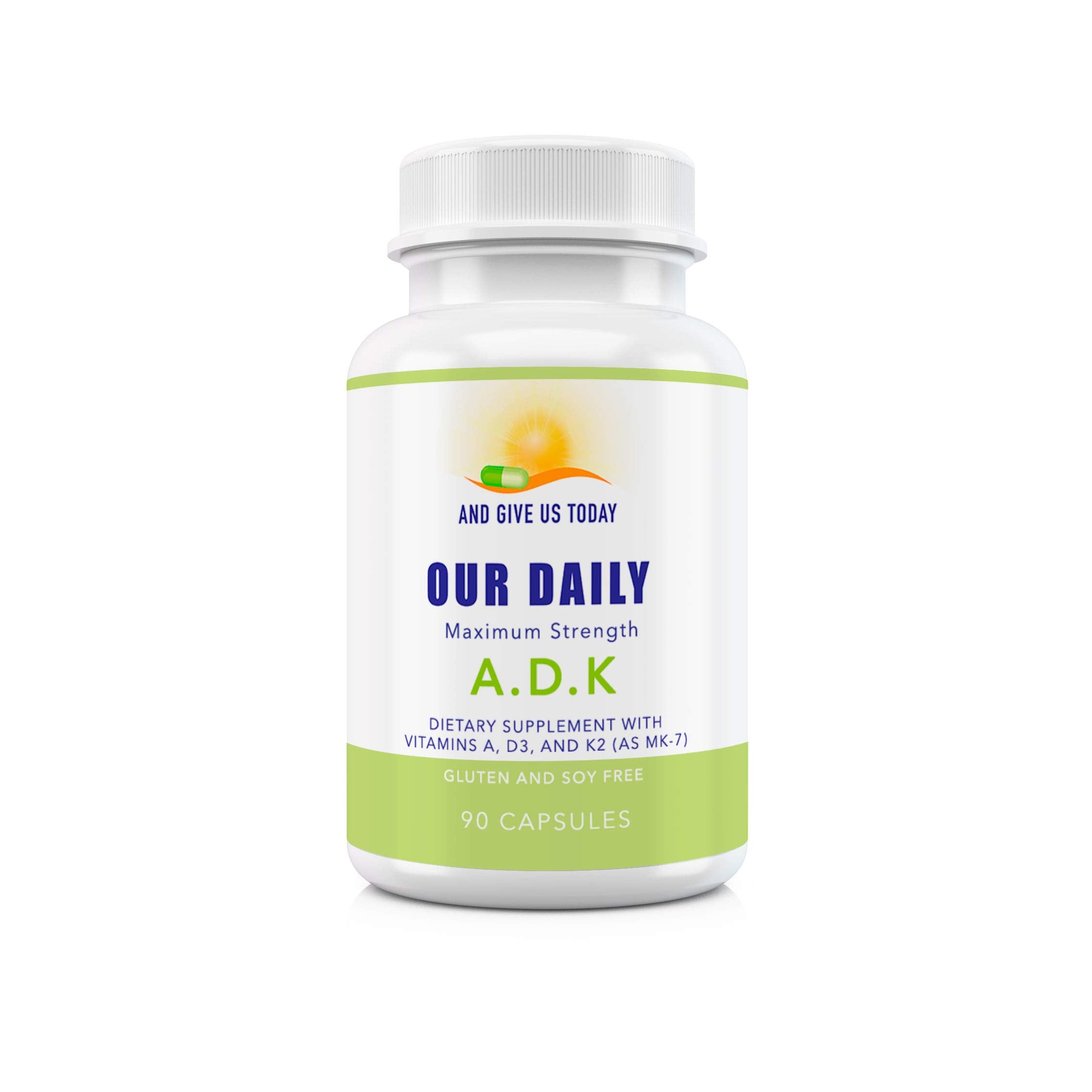 180-count packaging for Our Daily Vites ADK supplement