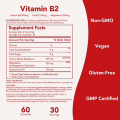 Vegan, sugar-free, non-GMO certification icons on the bottle label.