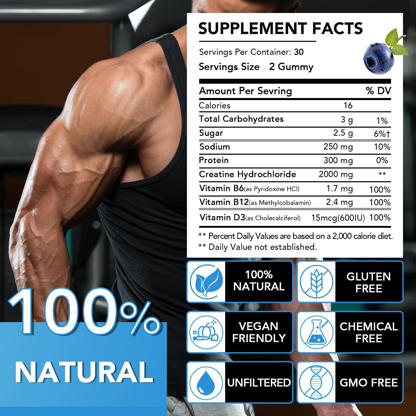 Ourui One Creatine HCL Gummies bottle with packaging