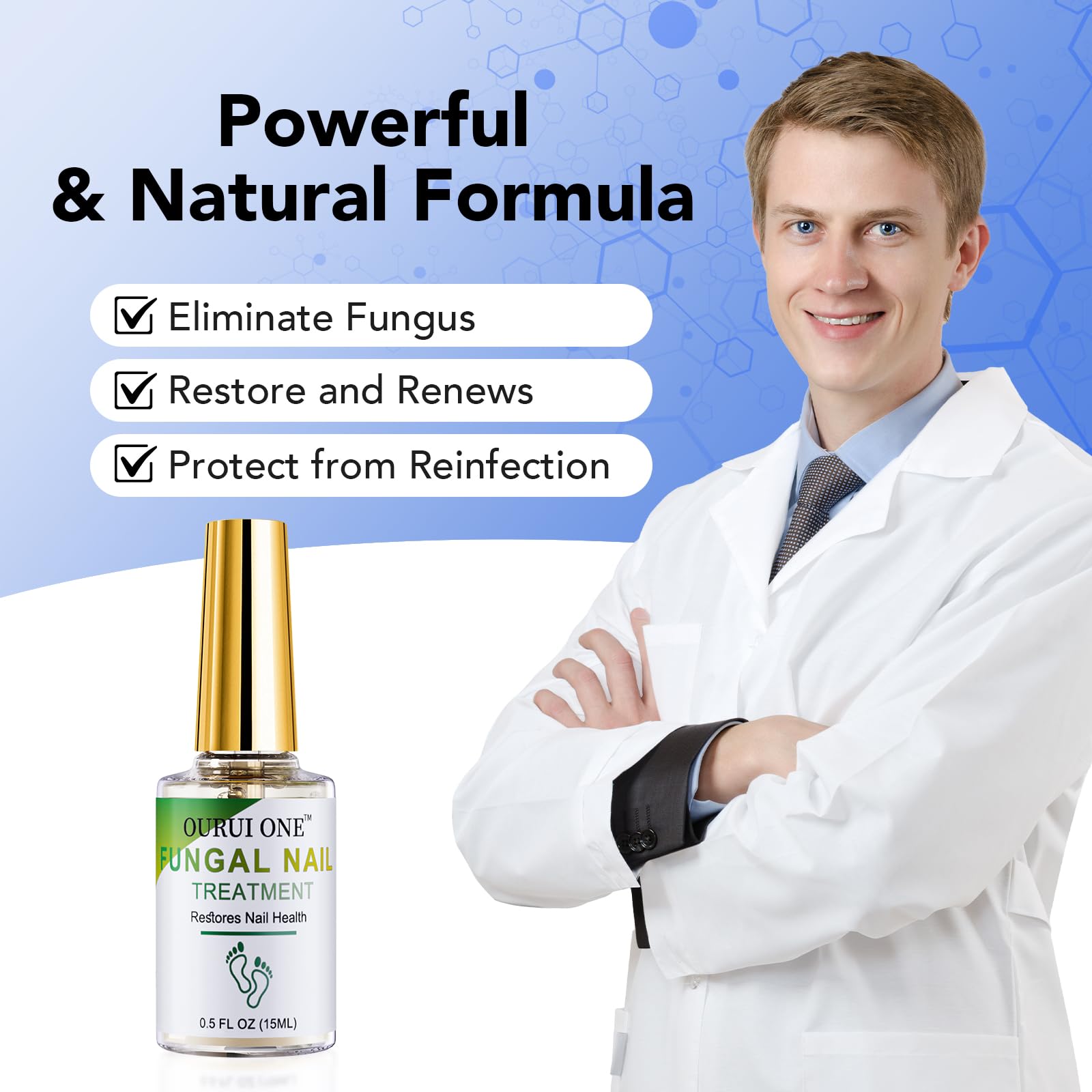 ourui one nails before-after shows potential improvement with fungus treatment