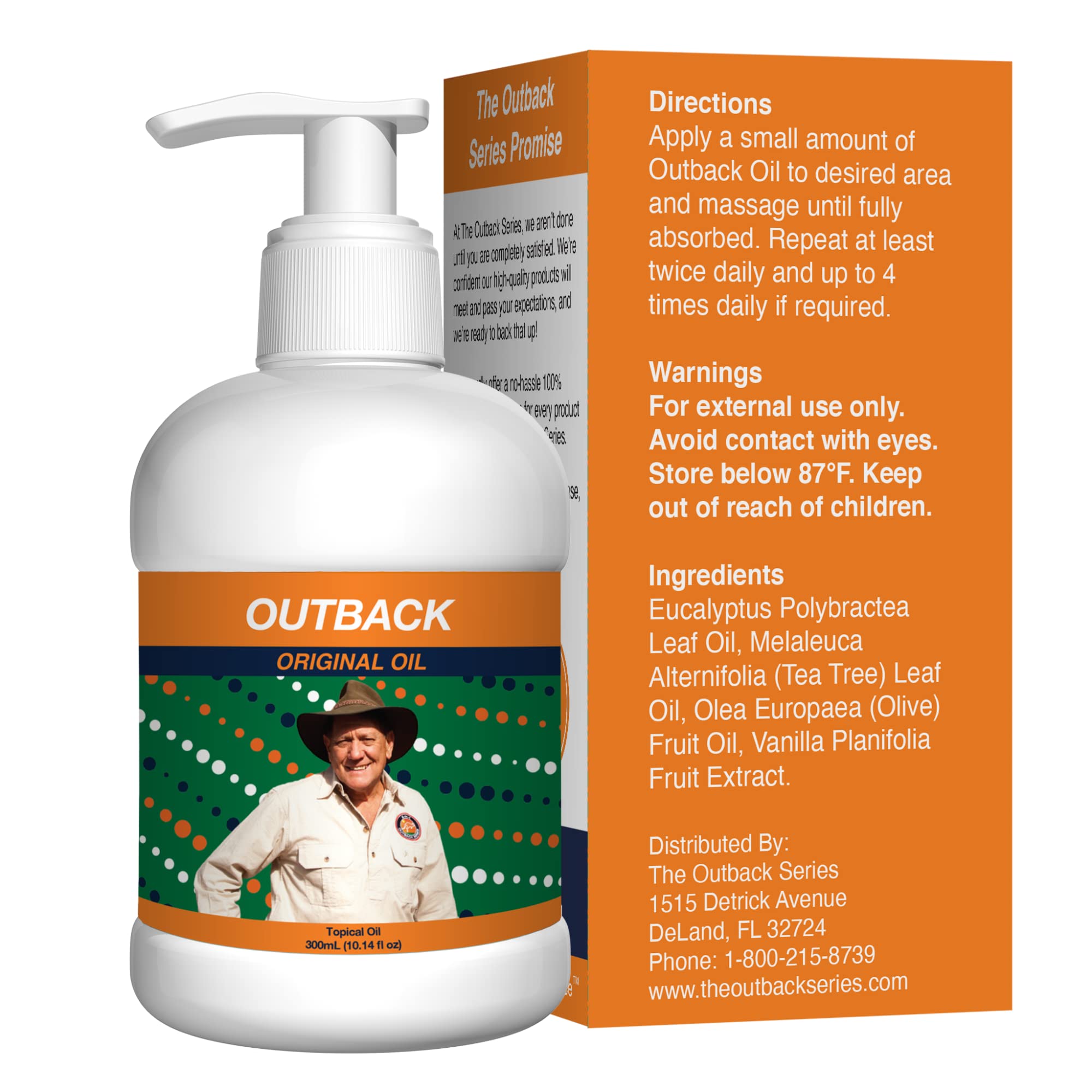 Ingredients highlighted: Tea Tree Oil, Blue Mallee Eucalyptus, Vanilla, Olive Oil