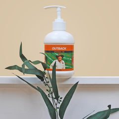 Outback Oil packaging design with earthy branding