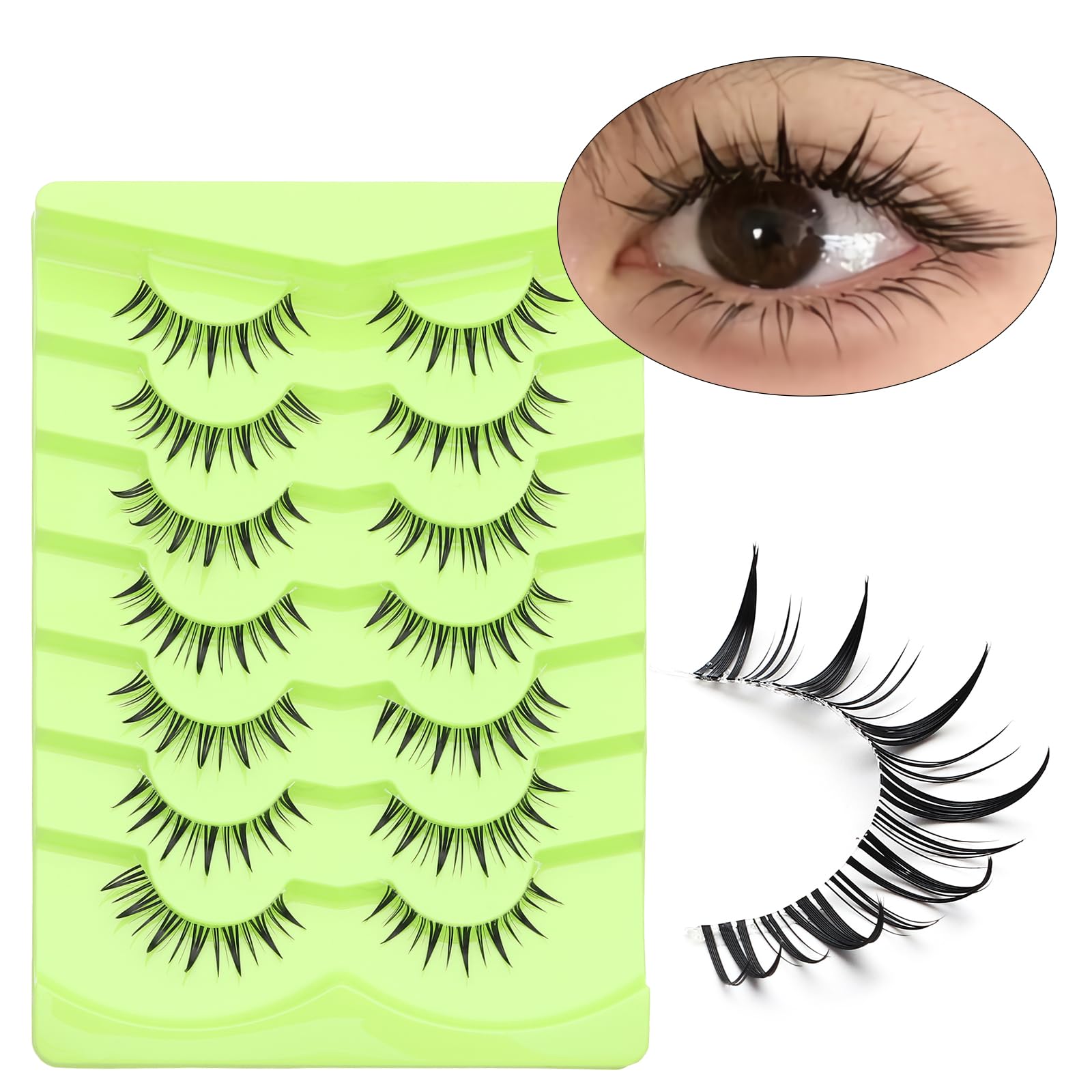 Outopen Asian-style lashes ideal for cosplay and daily drama.