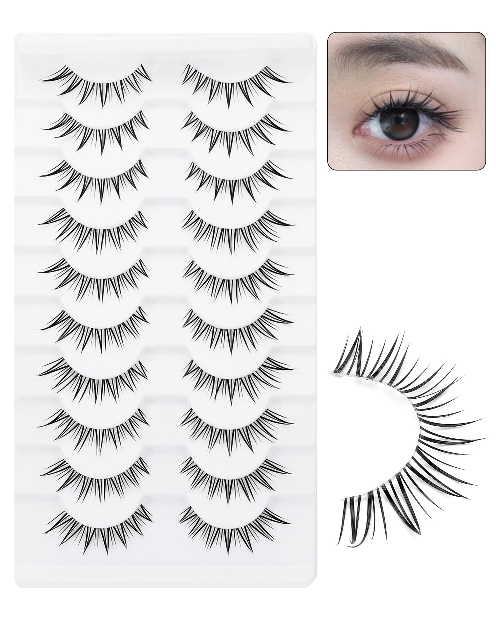 Outopen clear-band cat-eye design creates a subtle, natural lift.