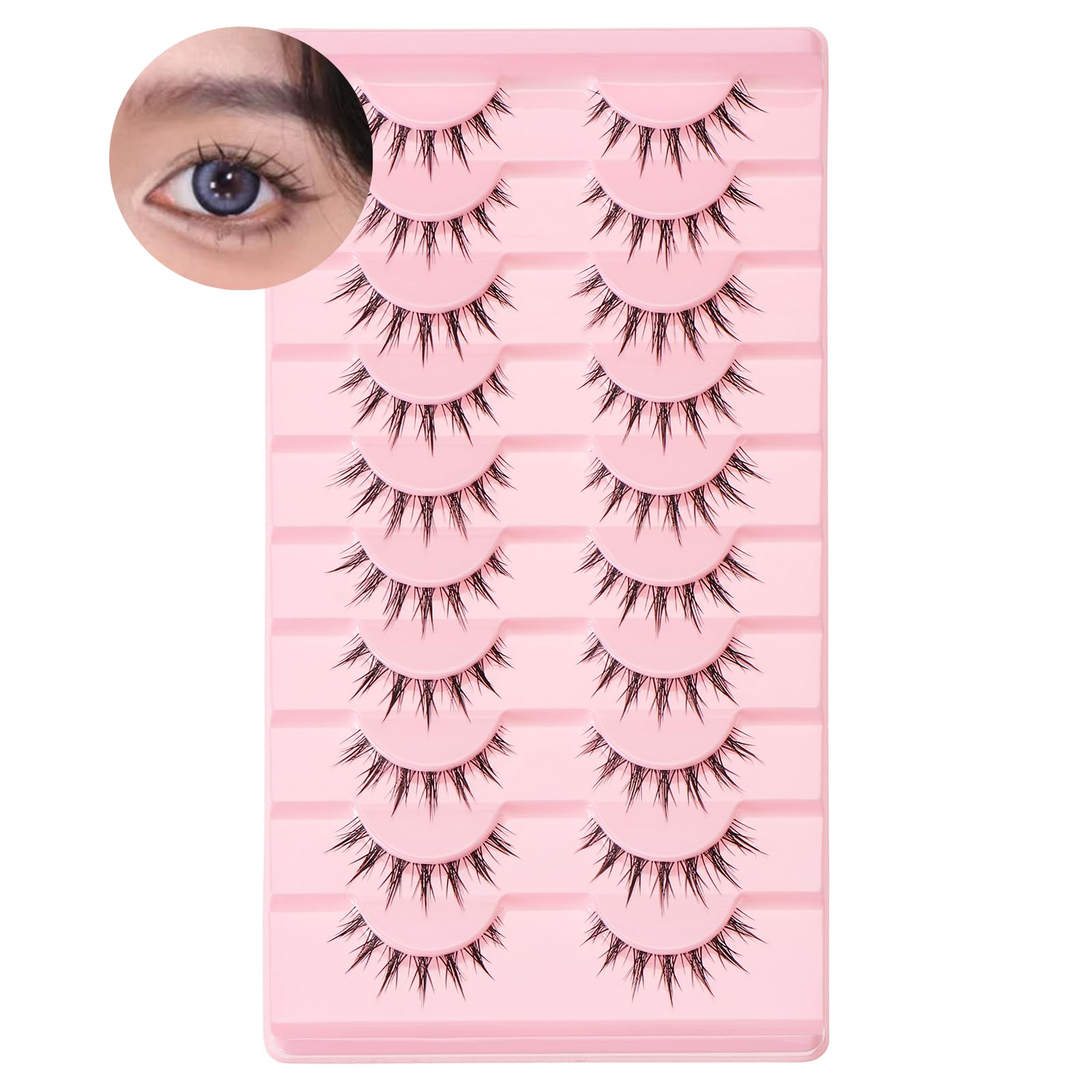 Outopen Asian-style cosplay lashes for bold daily glam.