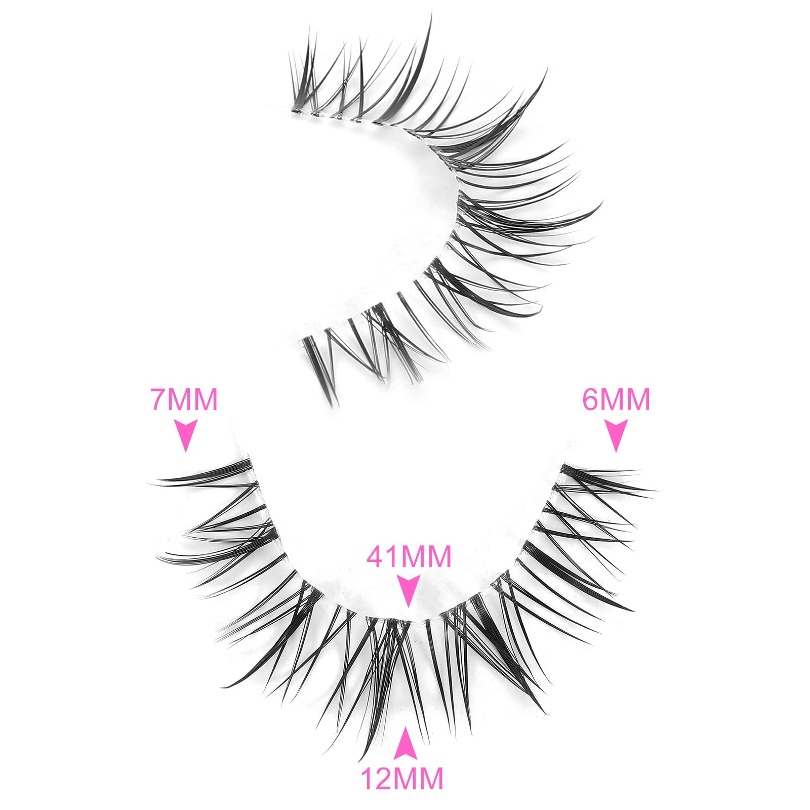 outopen manga lashes clear band blends with natural lashes for a seamless look
