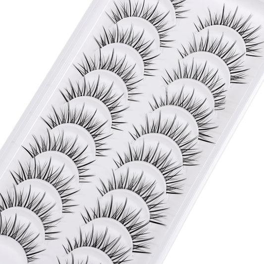 outopen manga lashes invisible clear band blends with natural lashes for seamless finish